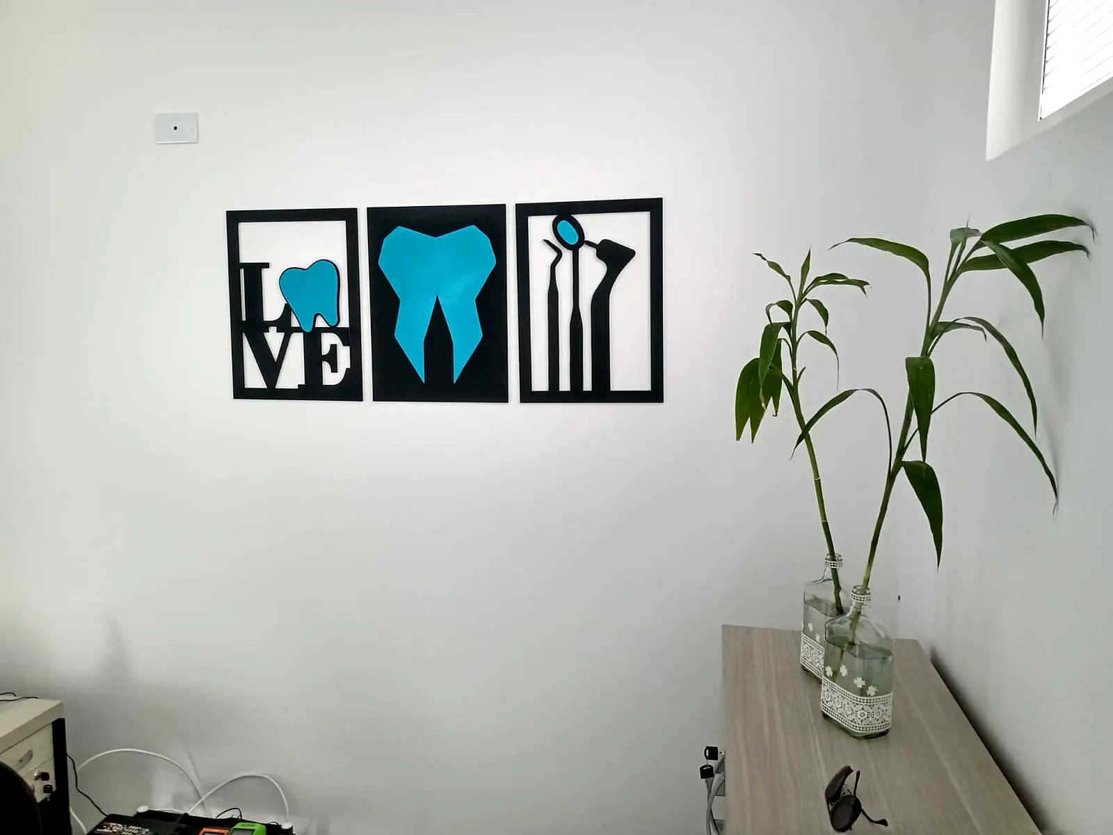 Detalhe decorativo odontológico na JM Odontologia