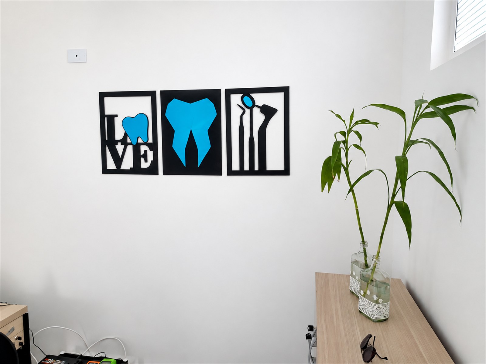 Detalhe decorativo odontológico na JM Odontologia